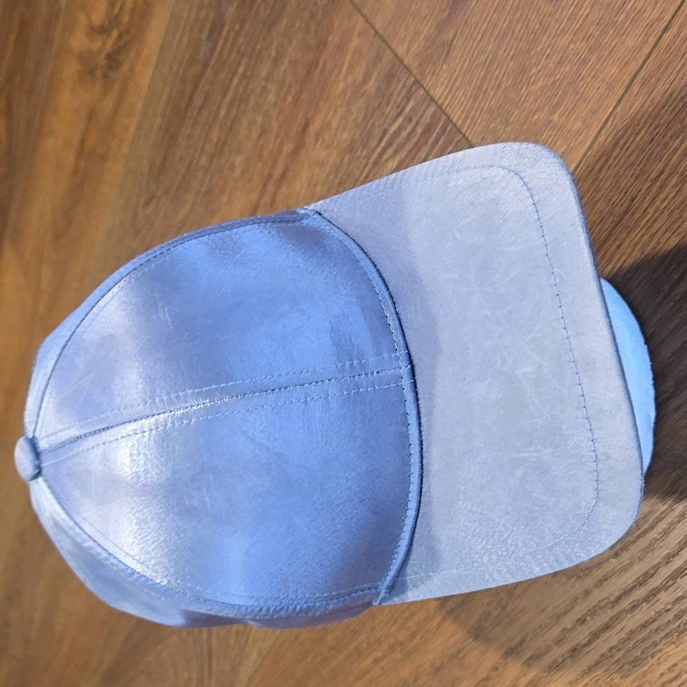 WYETH LAVENDER/BLUE SATIN BASEBALL CAP.   #7271